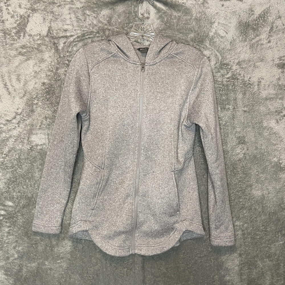 Eddie Bauer Women Radiator Fleece 2.0 Jacket S Outdoor Full Zip Hooded Gray